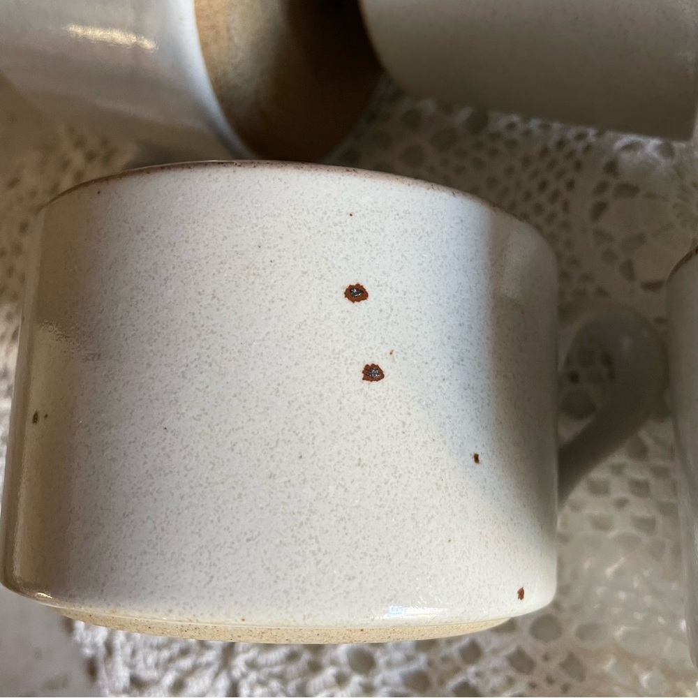 5 MCM Dansk Nielstone Speckled Stoneware Flat Mugs Cups Niels Refs-gaard Design - Picture 9 of 15